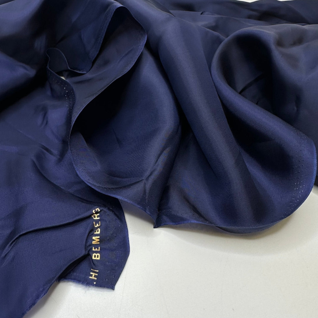 Feel The Inside Of My Jacket - Bemberg Lining Cotton Woven - Navy - 1M Bundle - True Deadstock fabric Fabric by private - Sustainable Textile | FABCYCLE