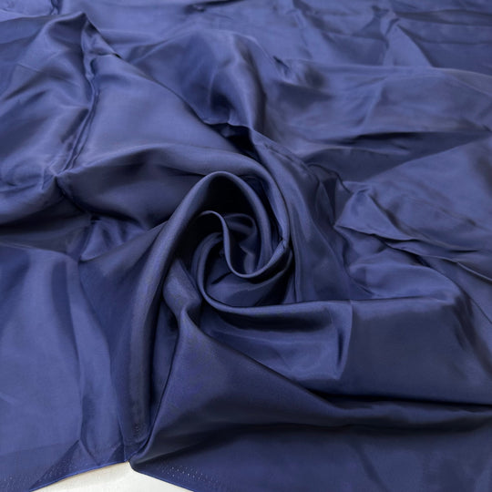 Feel The Inside Of My Jacket - Bemberg Lining Cotton Woven - Navy - 1M Bundle - True Deadstock fabric Fabric by private - Sustainable Textile | FABCYCLE