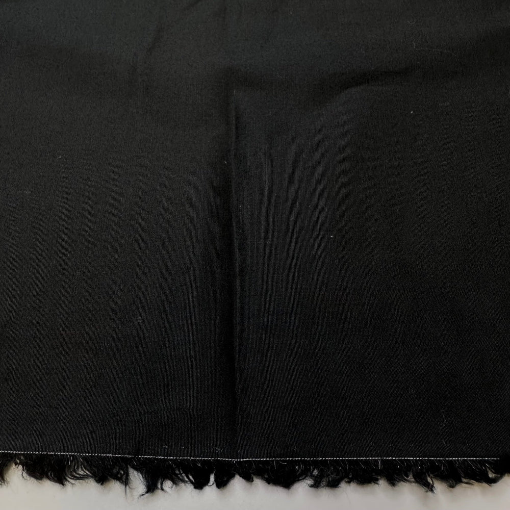 Feeling Confident In Who I Am - Cotton Blend Woven - Black - 1.75M Bundle - True Deadstock fabric Fabric by private - Sustainable Textile | FABCYCLE