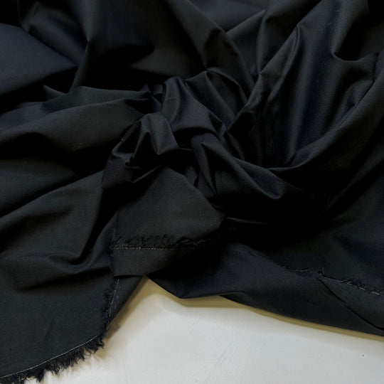 Feeling Confident In Who I Am - Cotton Blend Woven - Black - 1.75M Bundle - True Deadstock fabric Fabric by private - Sustainable Textile | FABCYCLE