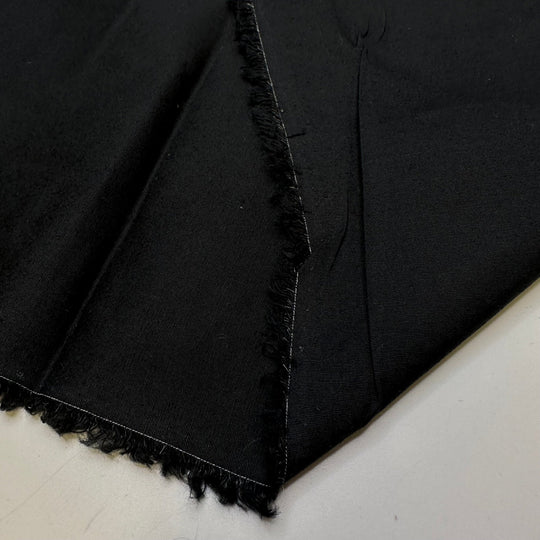 Feeling Confident In Who I Am - Cotton Blend Woven - Black - 1.75M Bundle - True Deadstock fabric Fabric by private - Sustainable Textile | FABCYCLE