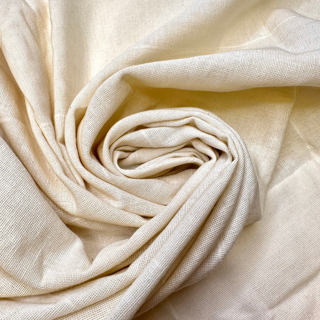 Feeling Less Stressed - Cotton Woven - Cream - 1.3M Bundle - True Deadstock fabric Fabric by private - Sustainable Textile | FABCYCLE