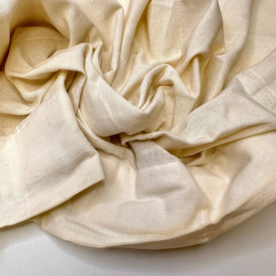 Feeling Less Stressed - Cotton Woven - Cream - 1.3M Bundle - True Deadstock fabric Fabric by private - Sustainable Textile | FABCYCLE