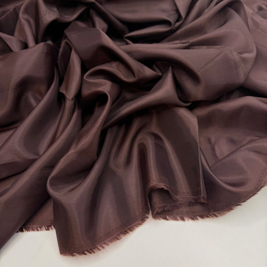 Feeling Like A Princess - Polyester Blend Woven - Dark Brown - 1.8M Bundle - True Deadstock fabric Fabric by private - Sustainable Textile | FABCYCLE