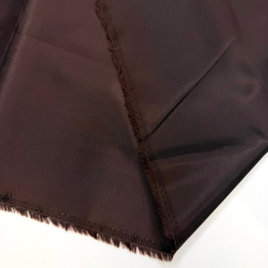 Feeling Like A Princess - Polyester Blend Woven - Dark Brown - 1.8M Bundle - True Deadstock fabric Fabric by private - Sustainable Textile | FABCYCLE
