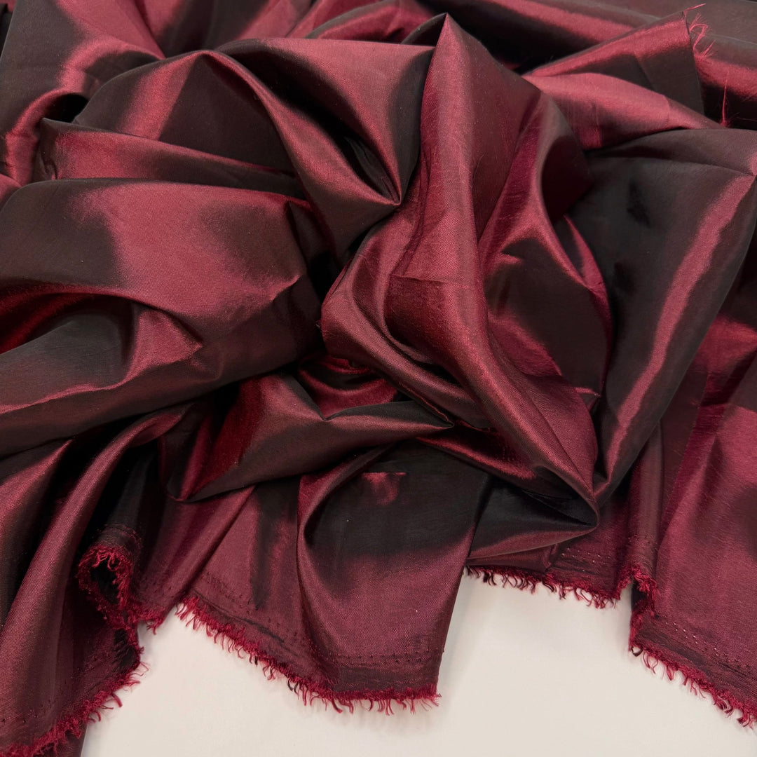 Feeling Regal - Taffeta Polyester Blend Woven - Burgundy - 1.4M Bundle - True Deadstock fabric Fabric by private - Sustainable Textile | FABCYCLE