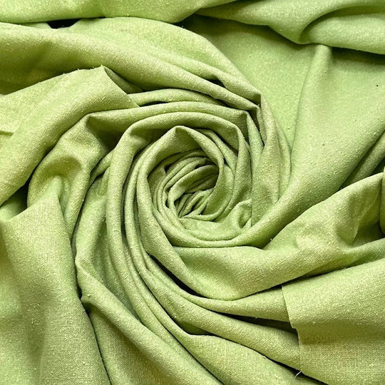 Feeling So Inspired - Noil Silk Woven - Light Green - 4.5M Bundle - True Deadstock fabric Fabric by private - Sustainable Textile | FABCYCLE