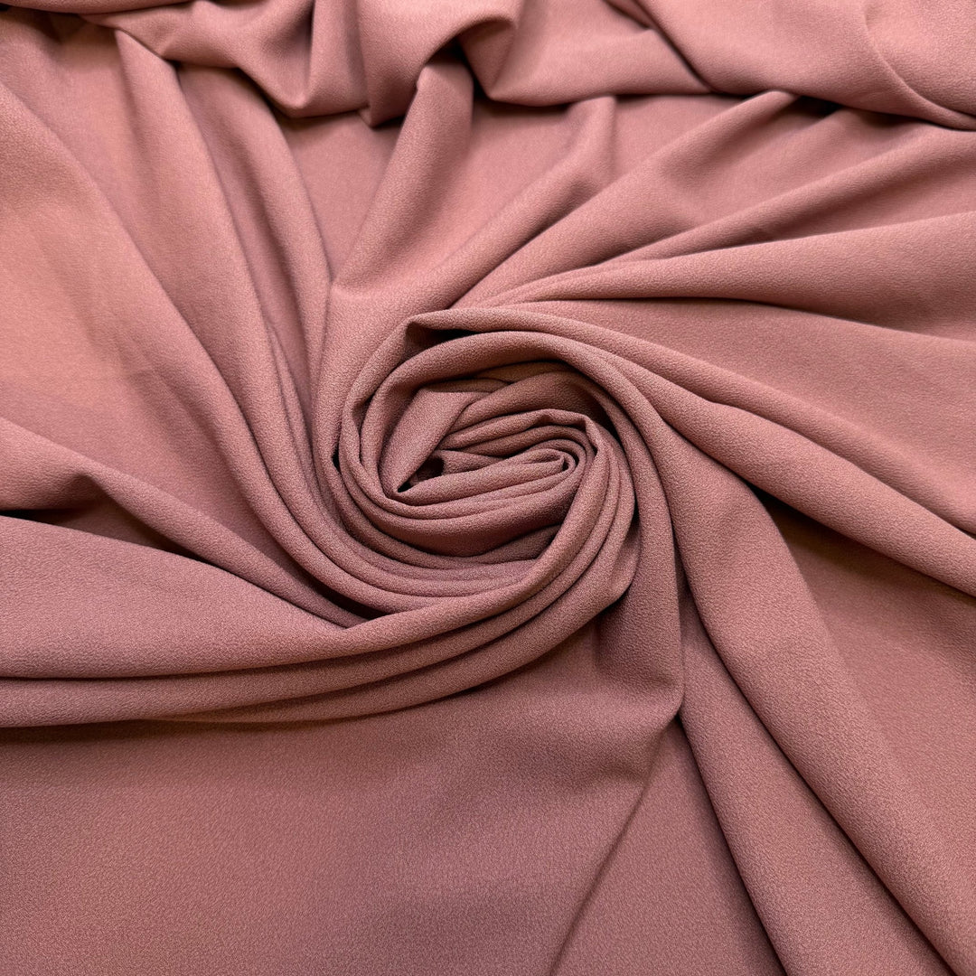 Feeling The Wet - Crepe Polyester Blend Woven - Dark Mauve Pink - Bundles - True Deadstock fabric Fabric by private - Sustainable Textile | FABCYCLE
