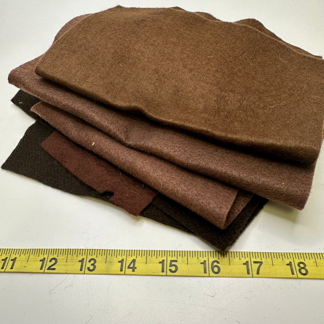 Felt - Brown - 4 Pack - True Deadstock supplies Fabric by private - Sustainable Textile | FABCYCLE