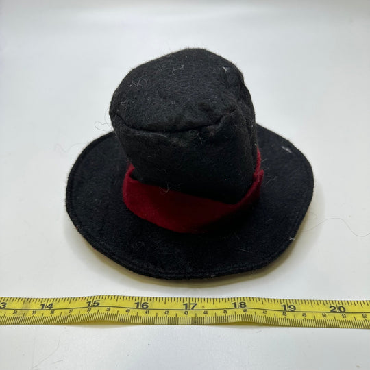 Felt Doll Hat Accessories - Dark Black/Red - Individual - True Deadstock supplies Fabric by private - Sustainable Textile | FABCYCLE