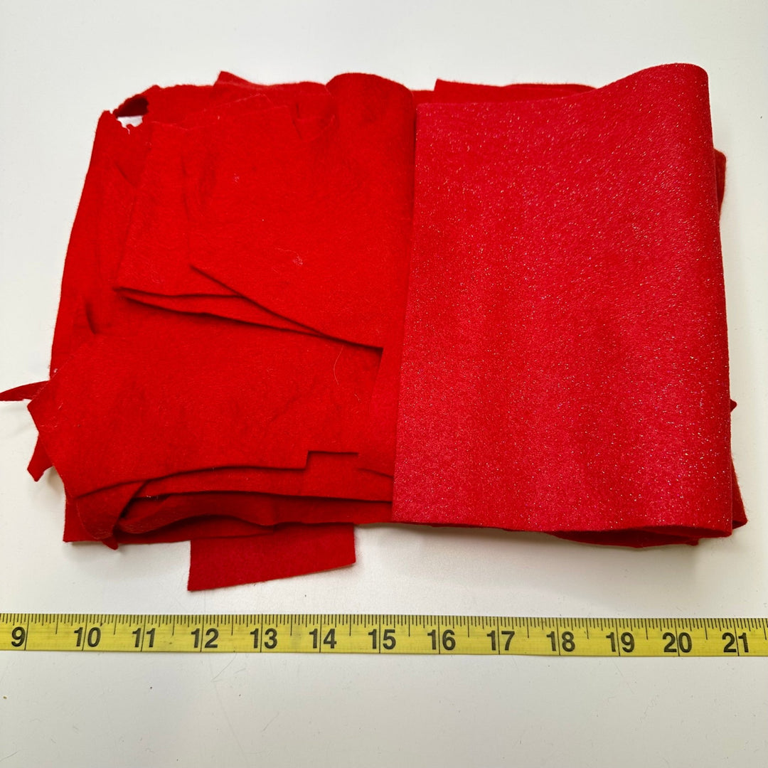 Felt - Red - 6 Pack - True Deadstock supplies Fabric by private - Sustainable Textile | FABCYCLE