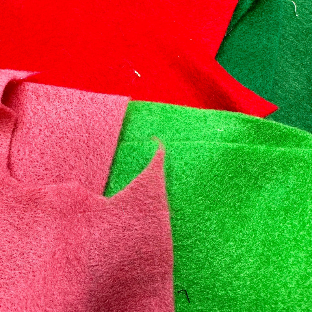 Felt - Red/Green - 5 Pack - True Deadstock supplies Fabric by private - Sustainable Textile | FABCYCLE