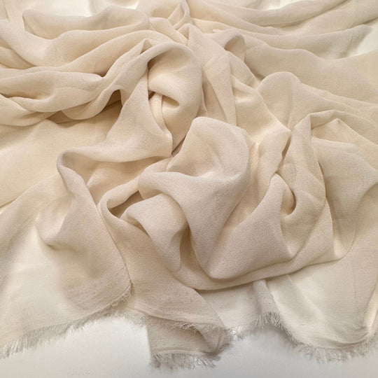 Festival Food - Chiffon Poly Woven - Cream - 1.6M Bundle - True Deadstock fabric Fabric by private - Sustainable Textile | FABCYCLE