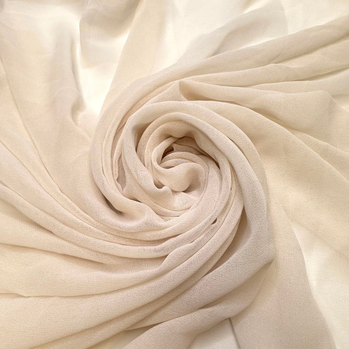 Festival Food - Chiffon Poly Woven - Cream - 1.6M Bundle - True Deadstock fabric Fabric by private - Sustainable Textile | FABCYCLE