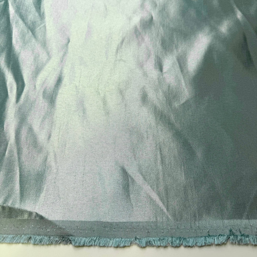 Festive Dinnerware - Satin Polyester Blend Woven - Light Blue - 1.9M Bundle - True Deadstock fabric Fabric by private - Sustainable Textile | FABCYCLE