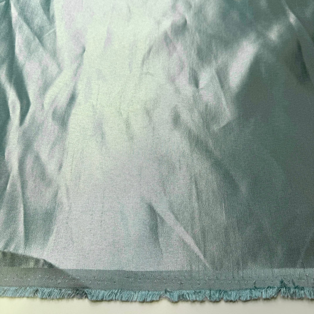 Festive Dinnerware - Satin Polyester Blend Woven - Light Blue - 1.9M Bundle - True Deadstock fabric Fabric by private - Sustainable Textile | FABCYCLE