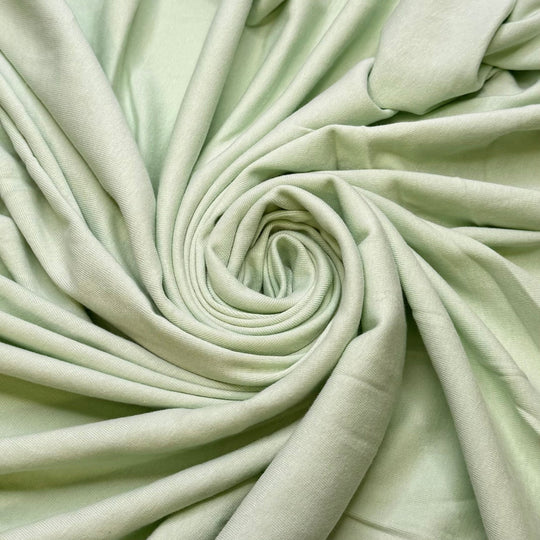 Field Finds - Rib Knit Cotton/Bamboo Knit - Light Green - 1M Bundle - True Deadstock fabric Fabric by private - Sustainable Textile | FABCYCLE
