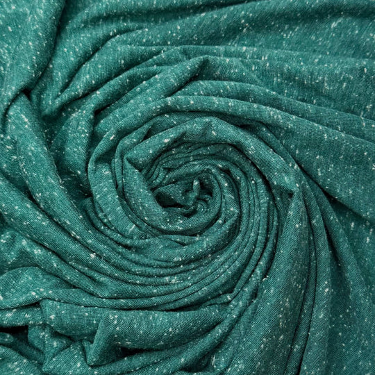 Fighting With My Sewing Machine - Rib Knit Cotton Blend Knit - Dark White/Teal - 0.8M Bundle - True Deadstock fabric Fabric by private - Sustainable Textile | FABCYCLE