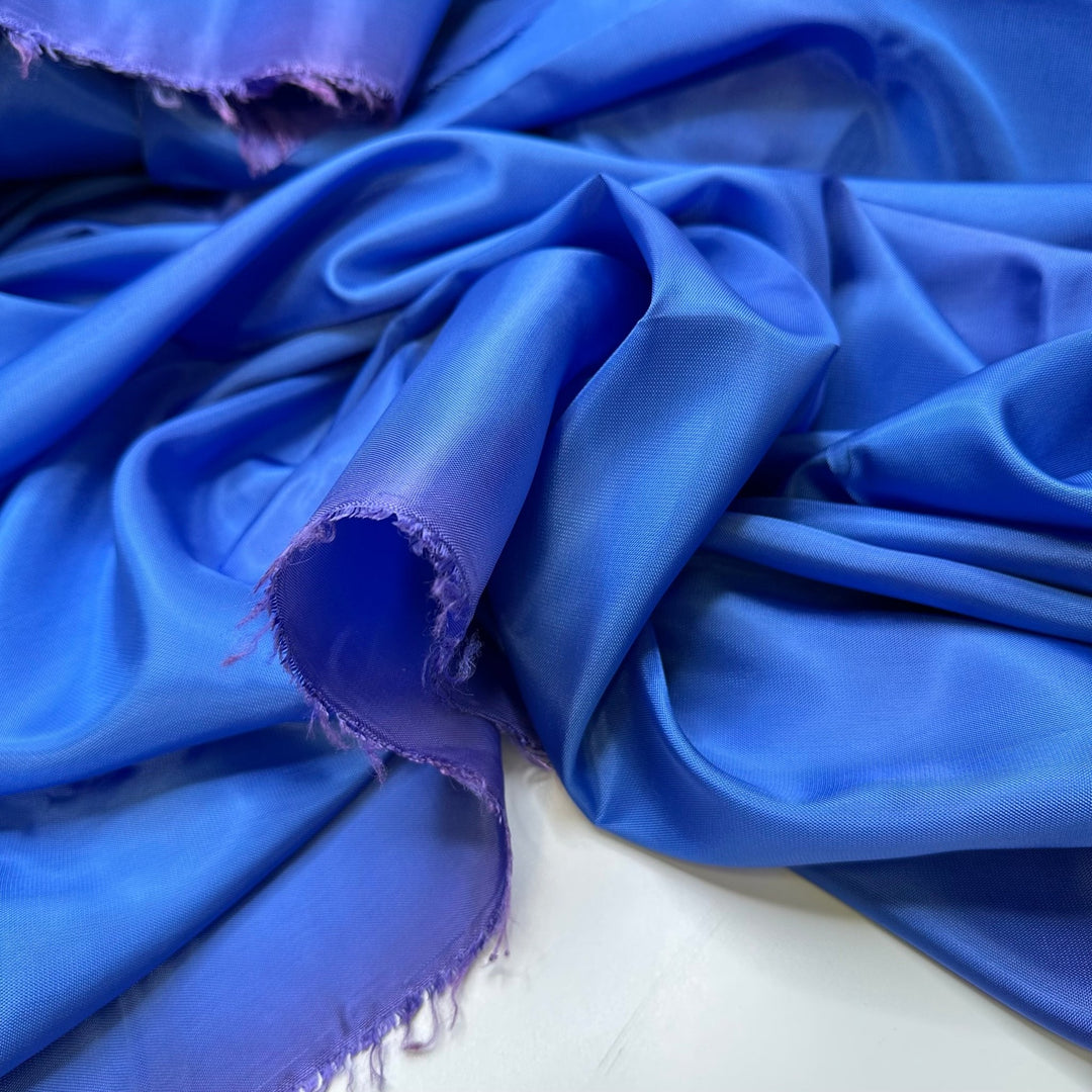 Filling The Pool - Vintage Polyester Blend Woven - Blue - 2M Bundle - True Deadstock fabric Fabric by private - Sustainable Textile | FABCYCLE