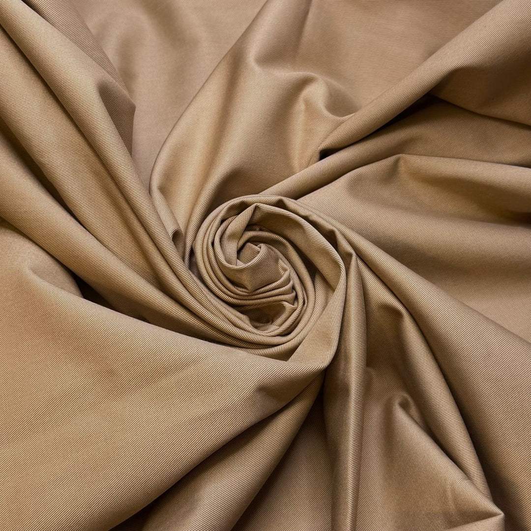 Filling Up On Bread - Twill Weave Cotton Woven - Light Beige - Bundles - True Deadstock fabric Fabric by private - Sustainable Textile | FABCYCLE