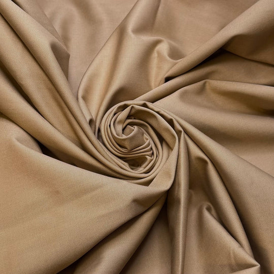 Filling Up On Bread - Twill Weave Cotton Woven - Light Beige - Bundles - True Deadstock fabric Fabric by private - Sustainable Textile | FABCYCLE