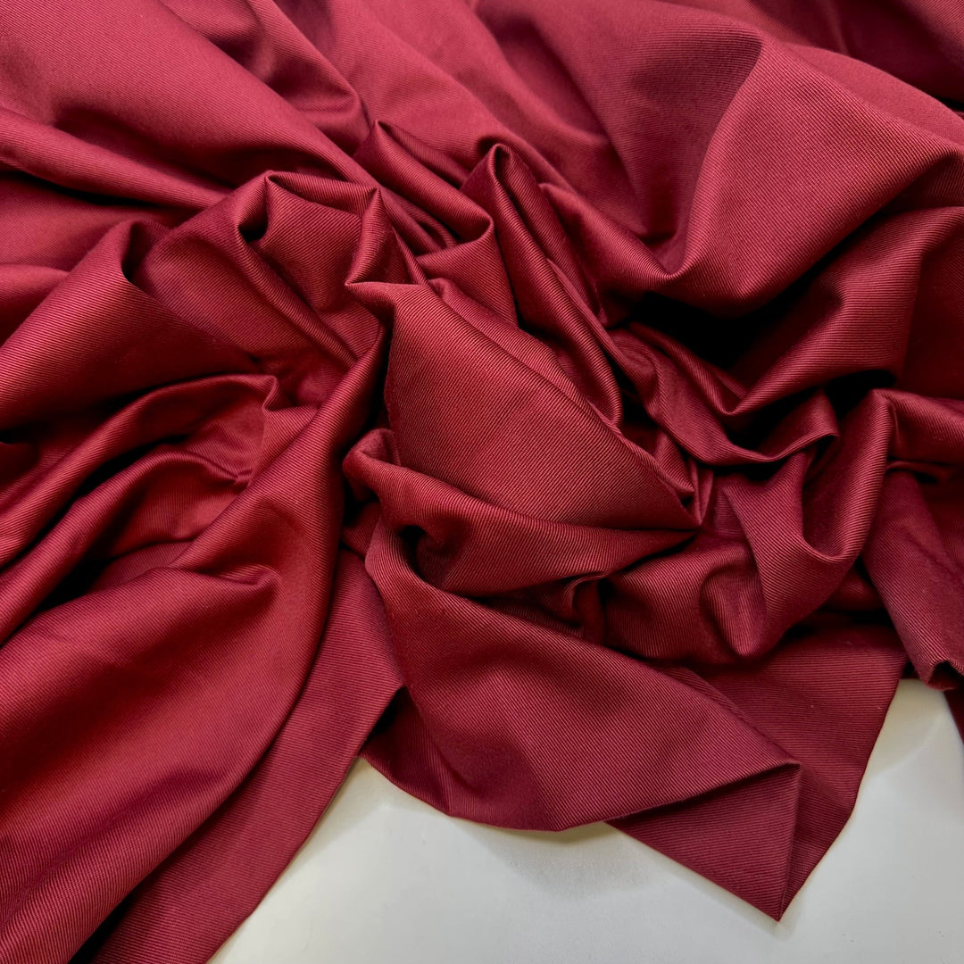 Final Year - Polyester Blend Woven - Burgundy - 2M Bundle - True Deadstock fabric Fabric by private - Sustainable Textile | FABCYCLE
