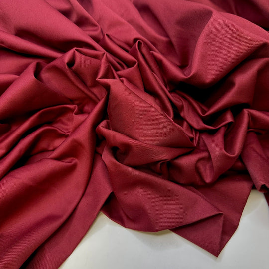 Final Year - Polyester Blend Woven - Burgundy - 2M Bundle - True Deadstock fabric Fabric by private - Sustainable Textile | FABCYCLE
