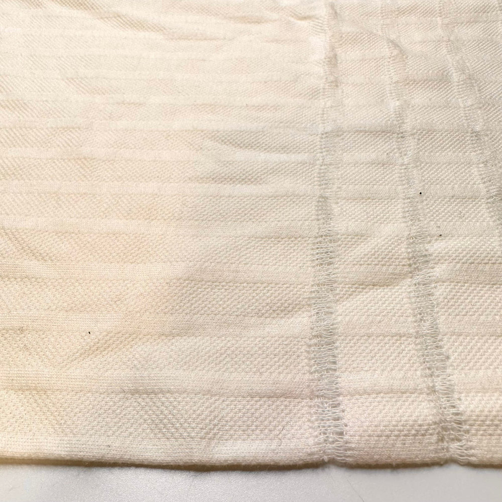 Finally Winter - Tubular Cotton Blend Knit - Cream Stripes - 0.75M Bundle - True Deadstock fabric Fabric by private - Sustainable Textile | FABCYCLE