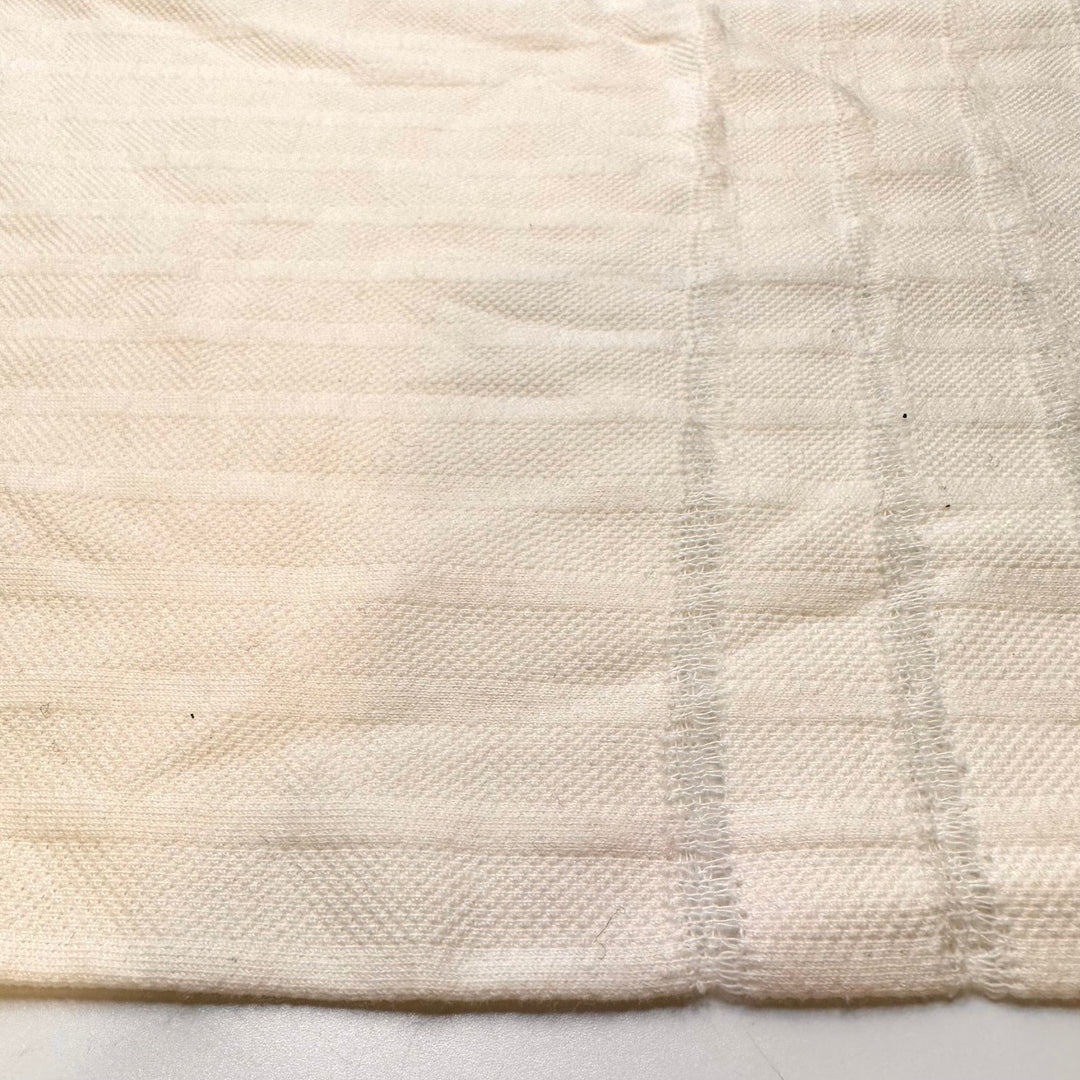 Finally Winter - Tubular Cotton Blend Knit - Cream Stripes - 0.75M Bundle - True Deadstock fabric Fabric by private - Sustainable Textile | FABCYCLE