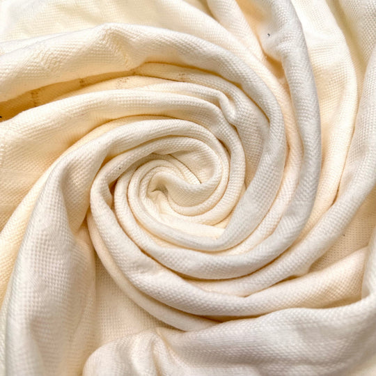 Finally Winter - Tubular Cotton Blend Knit - Cream Stripes - 0.75M Bundle - True Deadstock fabric Fabric by private - Sustainable Textile | FABCYCLE
