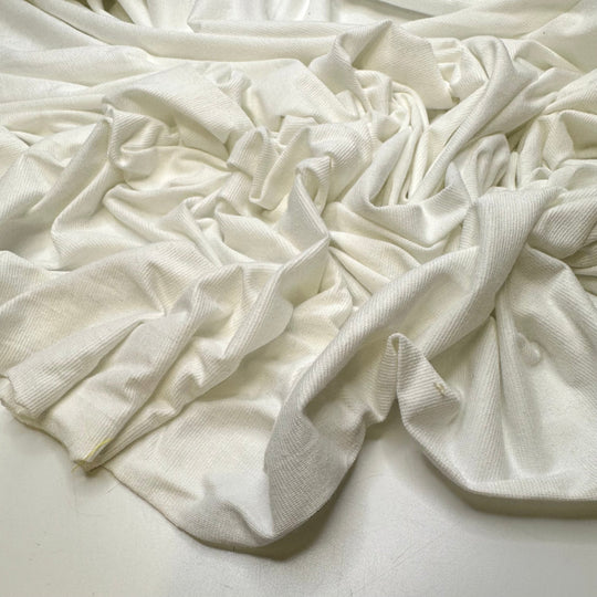 Finding A Comfortable Wedding Dress - Polyester Blend Knit - White - 2M Bundle - True Deadstock fabric Fabric by private - Sustainable Textile | FABCYCLE