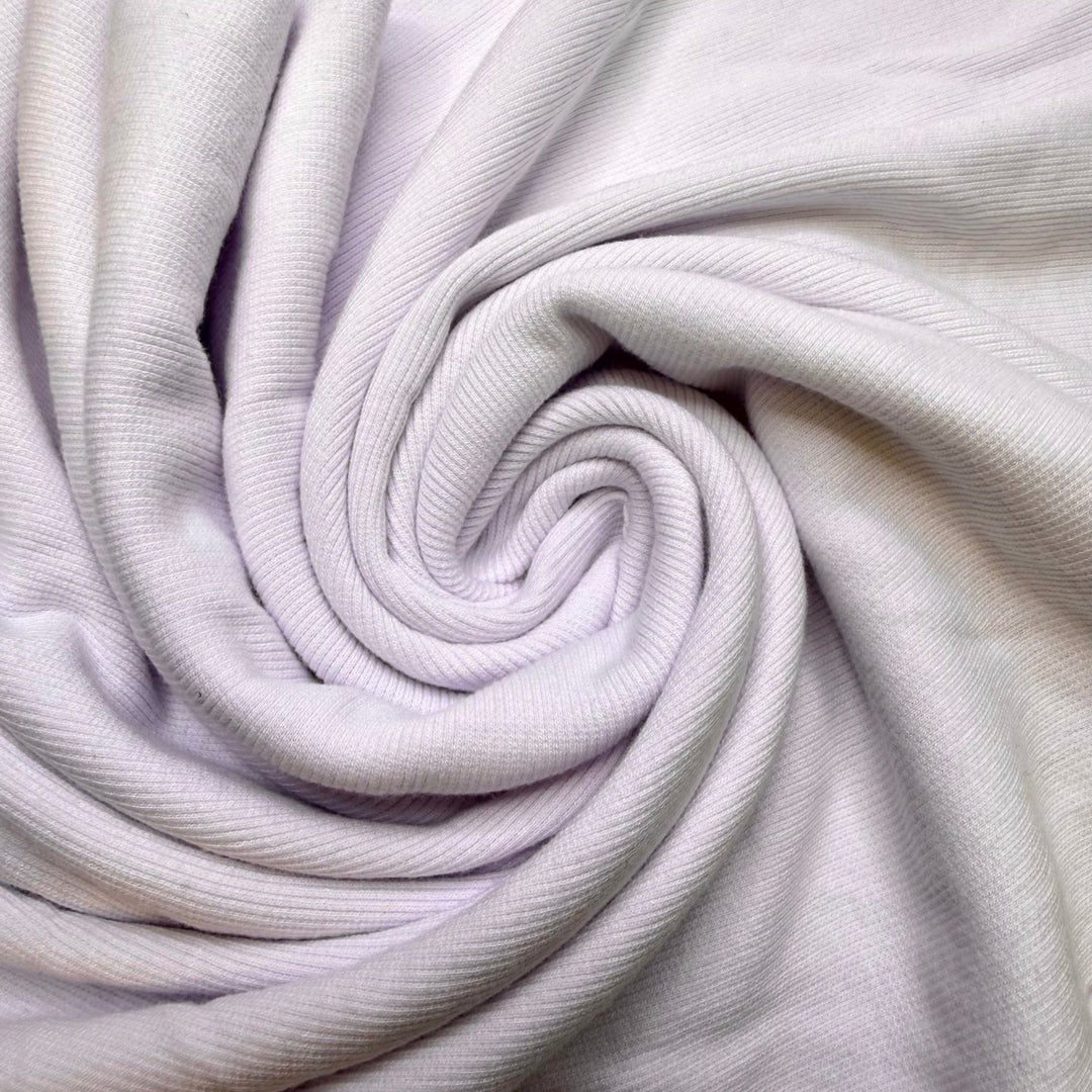 Finding Cool Rocks - Tubular Rib Knit Bamboo Blend Knit - White - 1.75M Bundle - True Deadstock fabric Fabric by private - Sustainable Textile | FABCYCLE