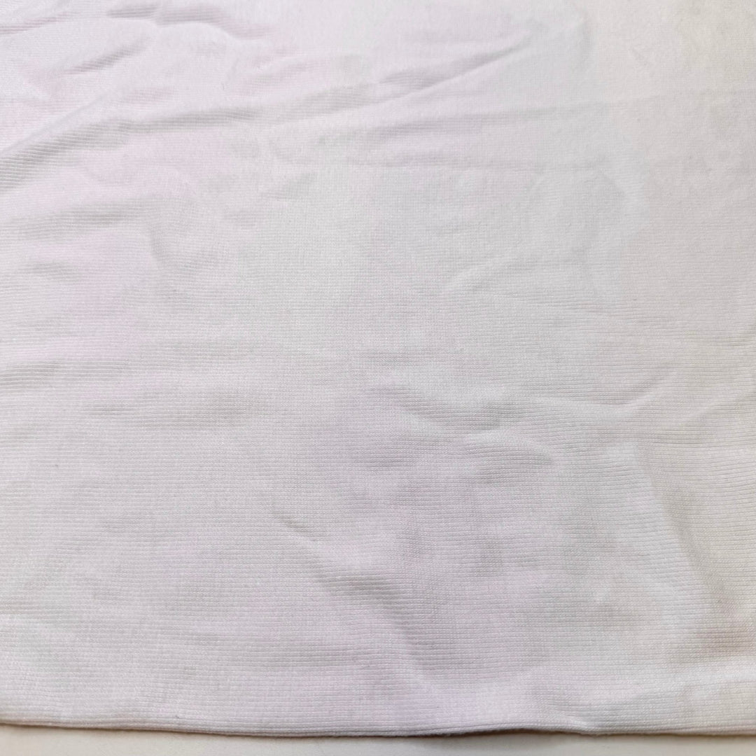 Finding Cool Rocks - Tubular Rib Knit Bamboo Blend Knit - White - 1.75M Bundle - True Deadstock fabric Fabric by private - Sustainable Textile | FABCYCLE