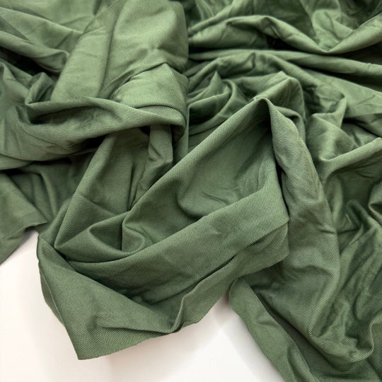 Finding Myself In Every Stitch - Twill Weave Cotton Woven - Green - 2.4M Bundle - True Deadstock fabric Fabric by private - Sustainable Textile | FABCYCLE