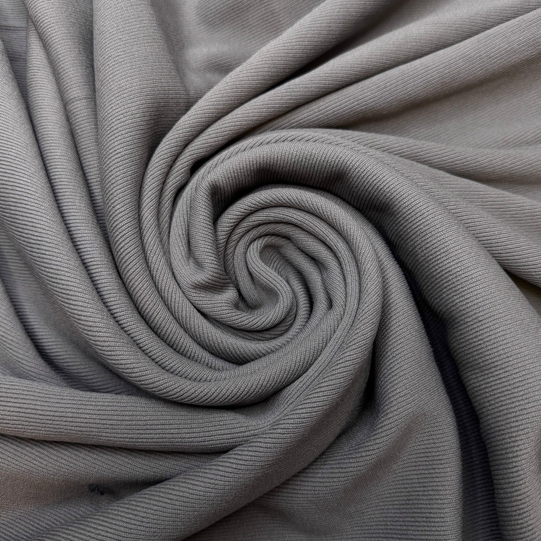 Finding Your Soulmate - Tubular Rib Knit Polyester Blend Knit - Grey - 3.7M Bundle - True Deadstock fabric Fabric by private - Sustainable Textile | FABCYCLE