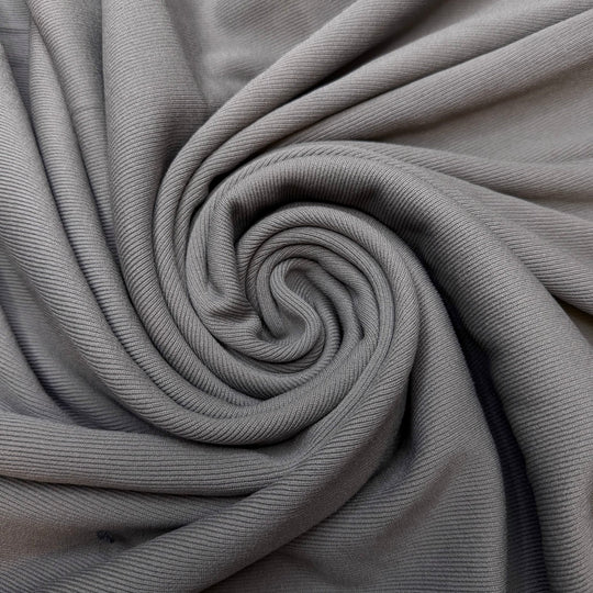 Finding Your Soulmate - Tubular Rib Knit Polyester Blend Knit - Grey - 3.7M Bundle - True Deadstock fabric Fabric by private - Sustainable Textile | FABCYCLE