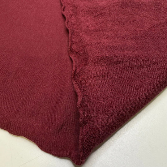 Fire Safety Education - French Terry Bamboo Knit - Dark Red - 2.8M Bundle - True Deadstock fabric Fabric by private - Sustainable Textile | FABCYCLE