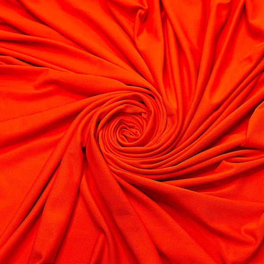 Fire Stone - Jersey Polyester Blend Knit - Orange - 1M Bundle - True Deadstock fabric Fabric by private - Sustainable Textile | FABCYCLE