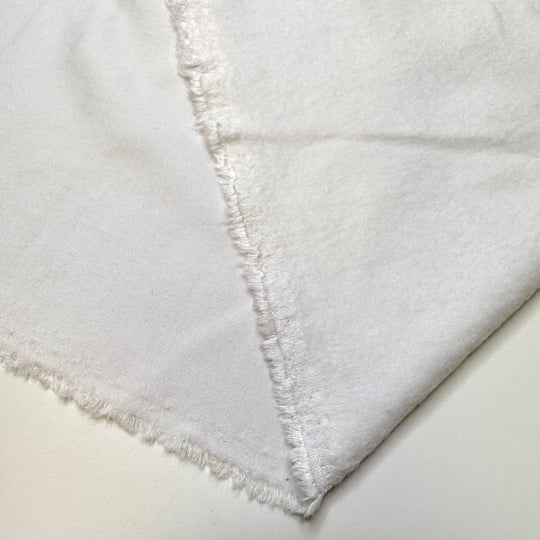 First Snow Of The Year - Jersey Fleece Tencel Blend Knit - White - 0.95M Bundle - True Deadstock fabric Fabric by private - Sustainable Textile | FABCYCLE