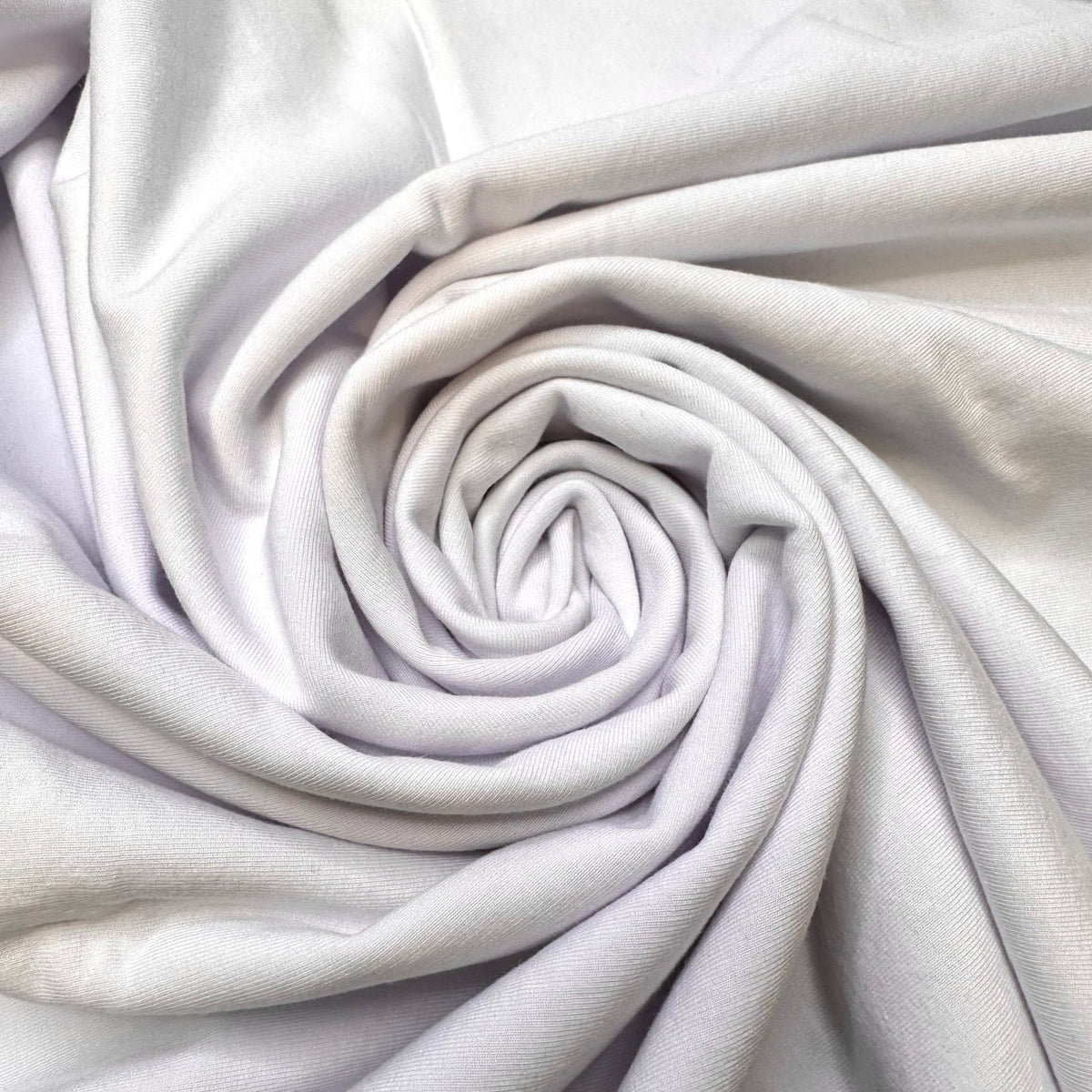 First Snow Of The Year - Jersey Fleece Tencel Blend Knit - White - 0.95M Bundle - True Deadstock fabric Fabric by private - Sustainable Textile | FABCYCLE