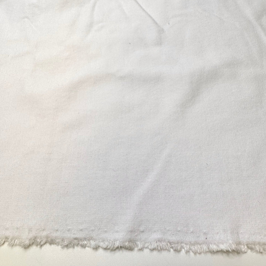 First Snow Of The Year - Jersey Fleece Tencel Blend Knit - White - 0.95M Bundle - True Deadstock fabric Fabric by private - Sustainable Textile | FABCYCLE