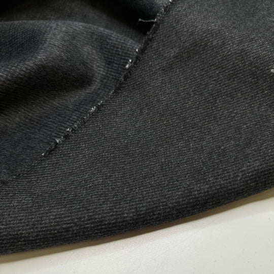 First Snow Walks - Brushed Twill Weave Wool Woven - Dark Grey - 2.75M Bundle - True Deadstock fabric Fabric by private - Sustainable Textile | FABCYCLE