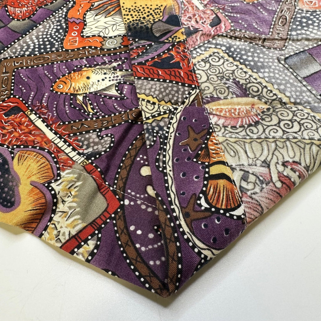 Fish Tank At The Dentist Office - Cotton Woven - Purple/Orange Animal Print - 1.7M Bundle - True Deadstock fabric Fabric by private - Sustainable Textile | FABCYCLE
