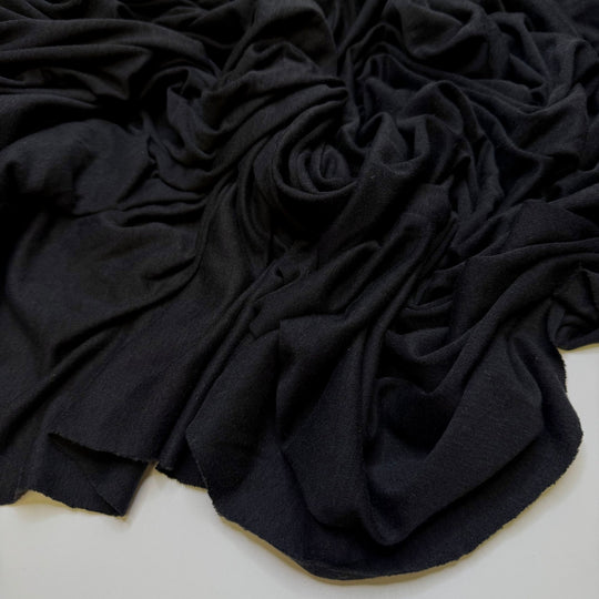 Fixed My Sleep Schedule - Jersey Bamboo Blend Knit - Dark Grey - 1.75M Bundle - True Deadstock fabric Fabric by private - Sustainable Textile | FABCYCLE