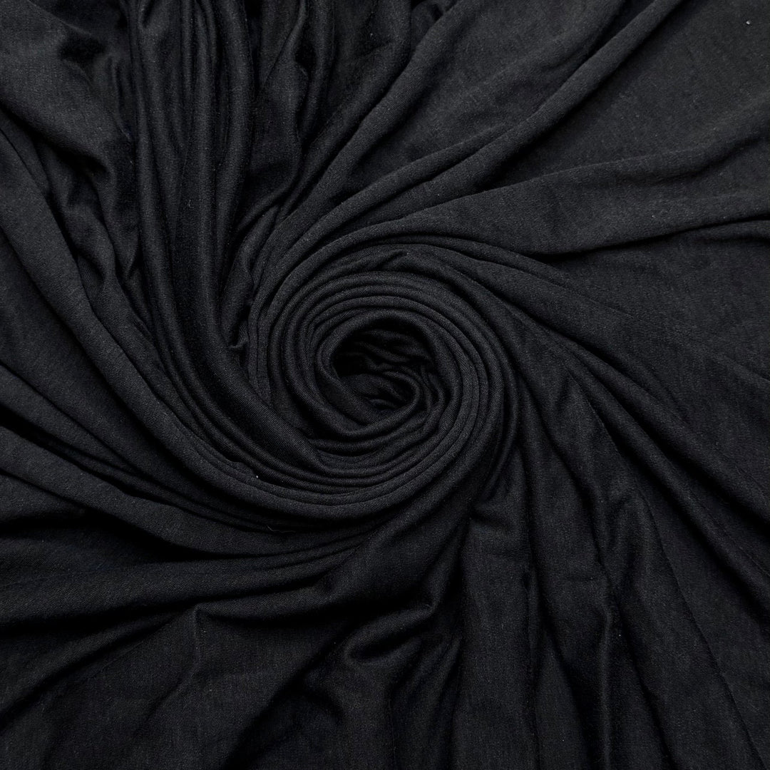 Fixed My Sleep Schedule - Jersey Bamboo Blend Knit - Dark Grey - 1.75M Bundle - True Deadstock fabric Fabric by private - Sustainable Textile | FABCYCLE