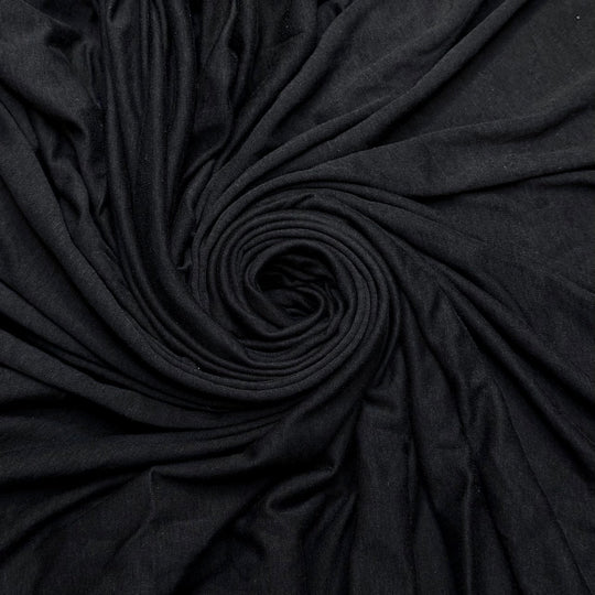 Fixed My Sleep Schedule - Jersey Bamboo Blend Knit - Dark Grey - 1.75M Bundle - True Deadstock fabric Fabric by private - Sustainable Textile | FABCYCLE