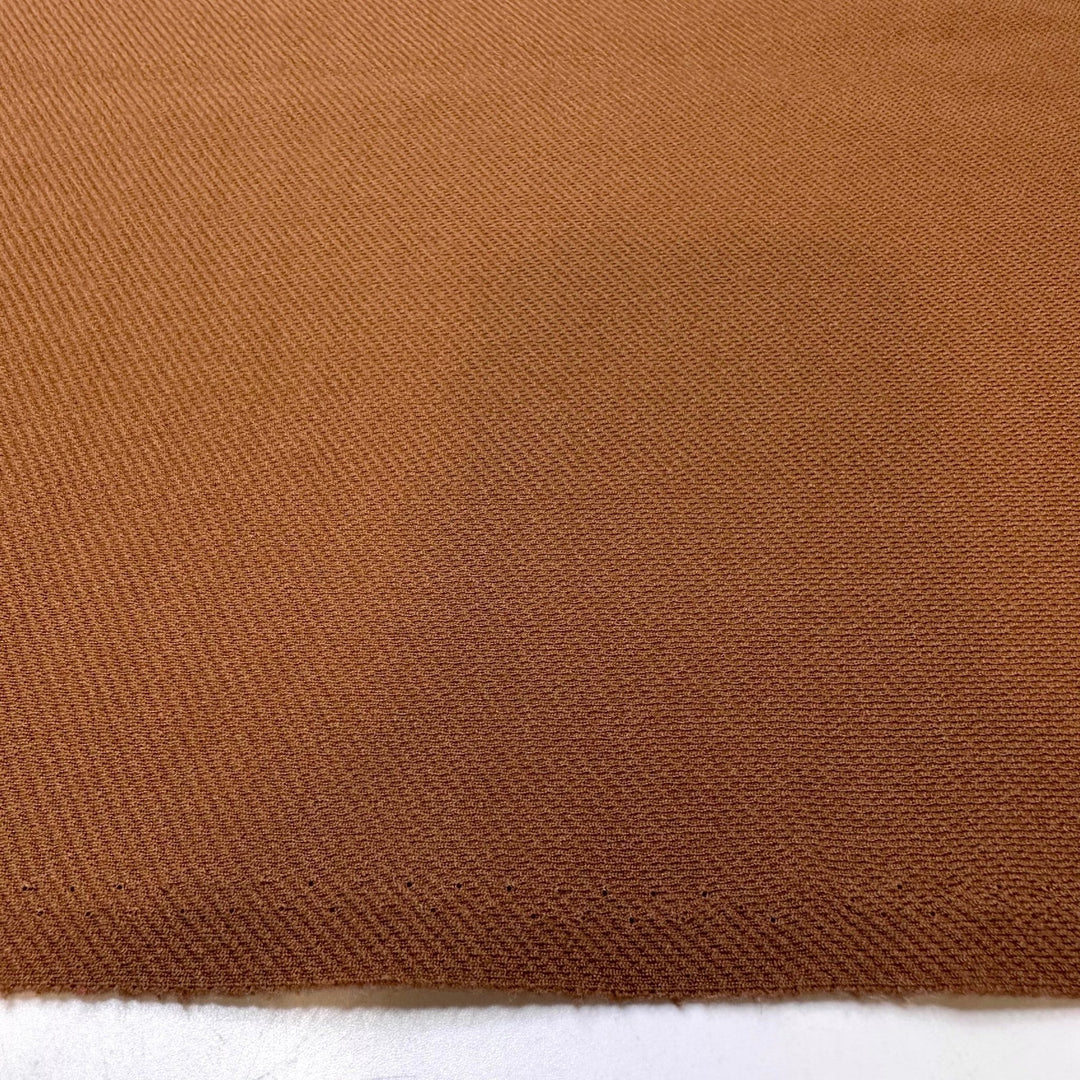 Fixing Up An Old House - Polyester Blend Knit - Dark Beige - 1.15M Bundle - True Deadstock fabric Fabric by private - Sustainable Textile | FABCYCLE