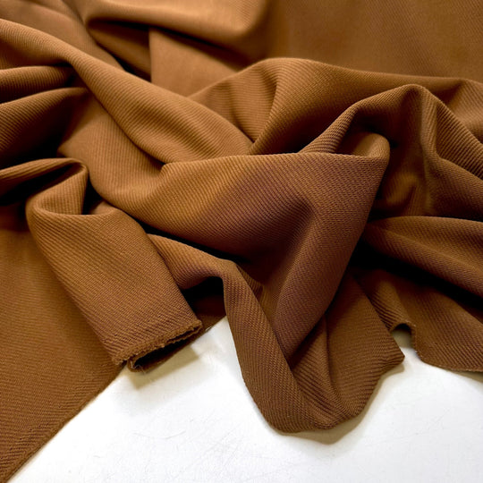 Fixing Up An Old House - Polyester Blend Knit - Dark Beige - 1.15M Bundle - True Deadstock fabric Fabric by private - Sustainable Textile | FABCYCLE