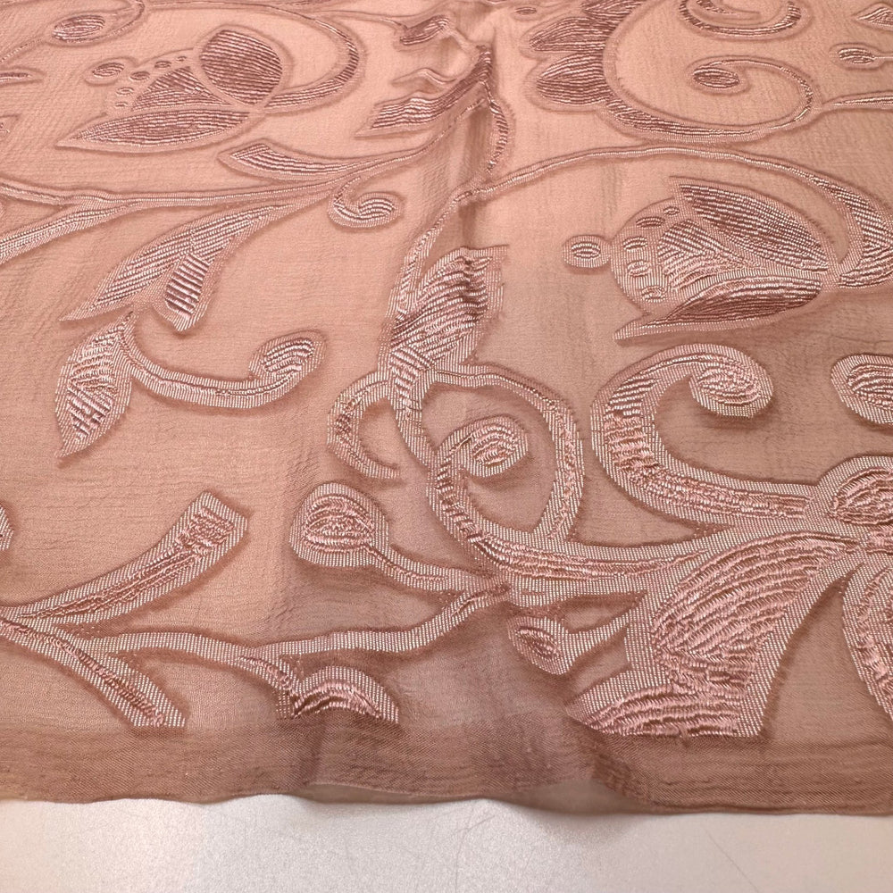 Floating Down The Aisle - Chiffon Silk Woven - Dark Pink Floral - 4M Bundle - True Deadstock fabric Fabric by private - Sustainable Textile | FABCYCLE