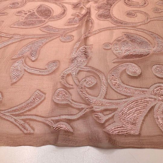 Floating Down The Aisle - Chiffon Silk Woven - Dark Pink Floral - 4M Bundle - True Deadstock fabric Fabric by private - Sustainable Textile | FABCYCLE
